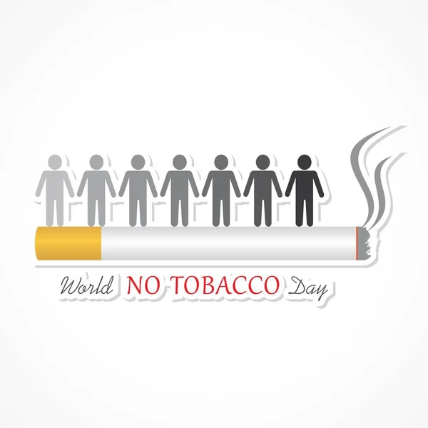 Vector Illustration Poster Banner World Tobacco Day — Stock Vector