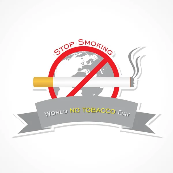 Vector Illustration Poster Banner World Tobacco Day — Stock Vector