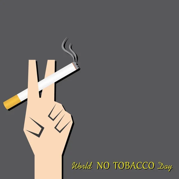 Vector Illustration Poster Banner World Tobacco Day — Stock Vector