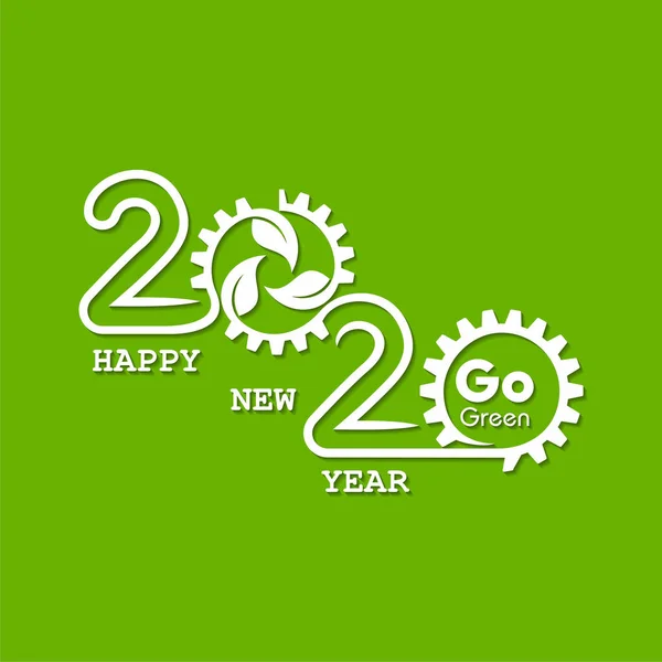 Illustration of greeting for new year 2020 — Stock vektor