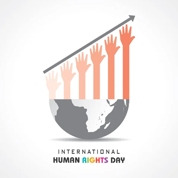 Día Internacional de los Derechos Humanos - 10 de diciembre — Vector de stock