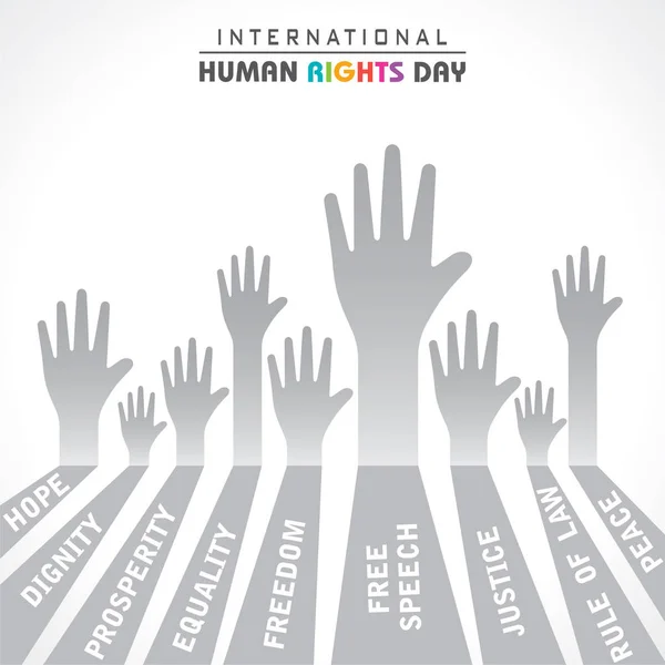Vektor Hari Hak Asasi Manusia Internasional - 10 Desember - Stok Vektor