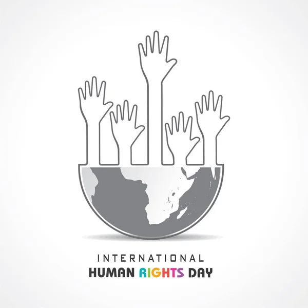 Día Internacional de los Derechos Humanos - 10 de diciembre — Vector de stock