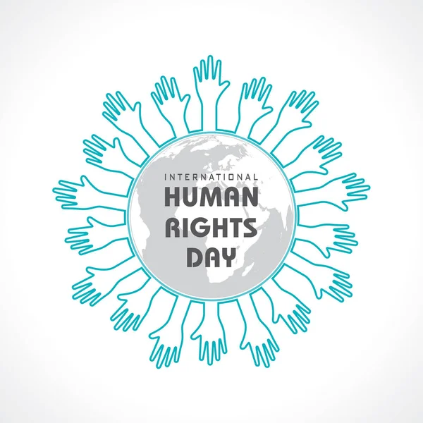 Διεθνής Ημέρα Ανθρωπίνων Δικαιωμάτων -10 Δεκεμβρίου — Διανυσματικό Αρχείο