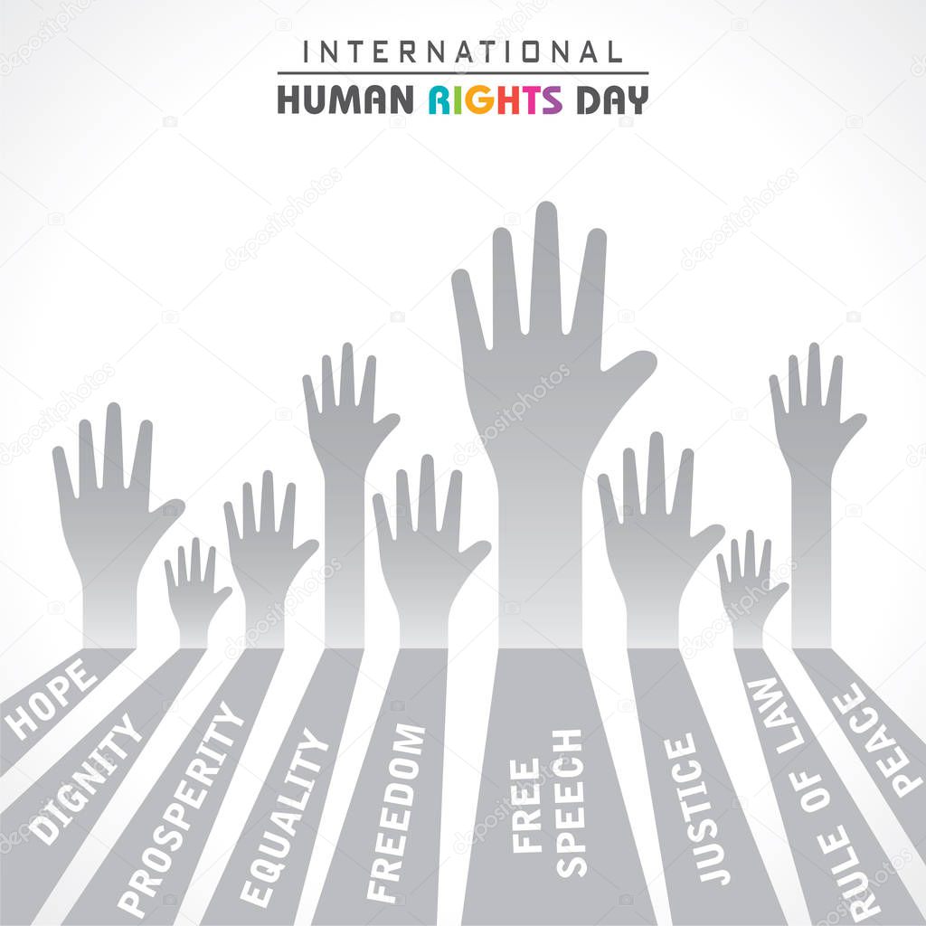 International Human Rights Day Stock Vector -10 December