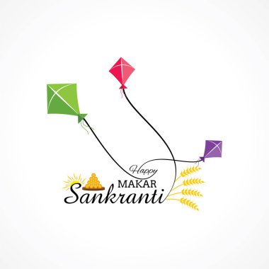 Makar Sankranti Festivali için bir karşılama resmi
