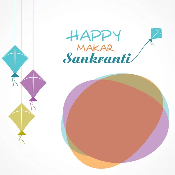 Illustration av hälsning för Makar Sankranti Festival — Stock vektor