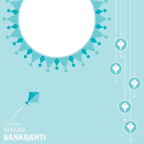 Illustrazione di saluto per Makar Sankranti Festival — Vettoriale Stock