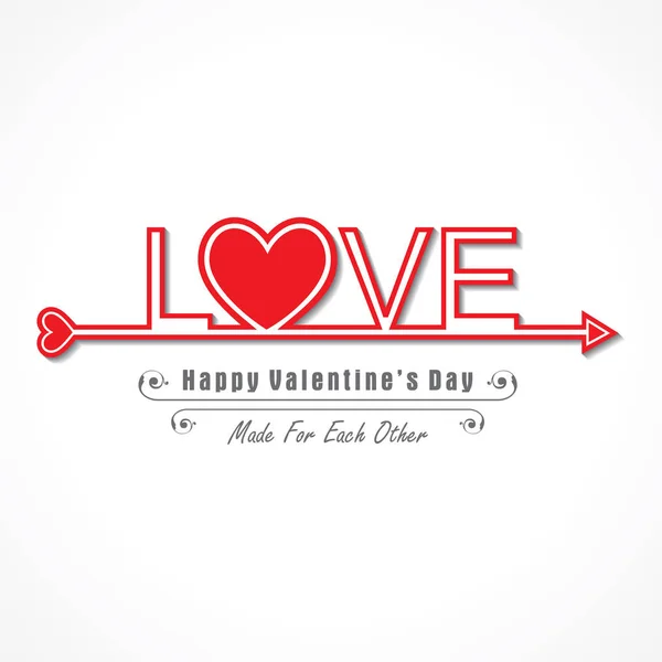 Illustration of Happy Valentines Day Greeting — Stock Vector