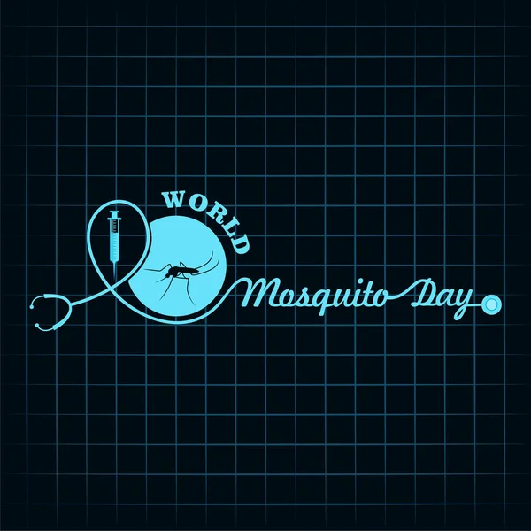 Projekt World Mosquito Day Eleganckim Wektorem Tła — Wektor stockowy
