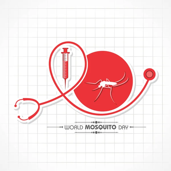 Projekt World Mosquito Day Eleganckim Wektorem Tła — Wektor stockowy