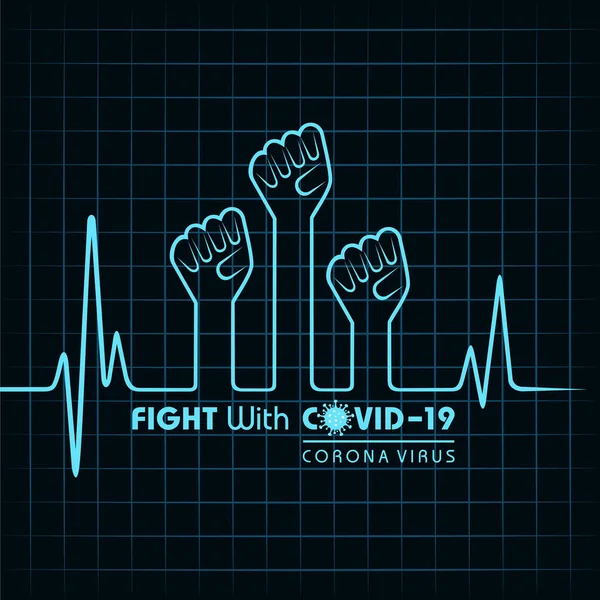 Corona Virus 2019 Wuhan Virus Ziekte Virus Infecties Preventiemethoden Logo — Stockvector