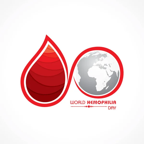 Vektor Illustration Bakgrund För World Hemophilia Day 17Th April — Stock vektor