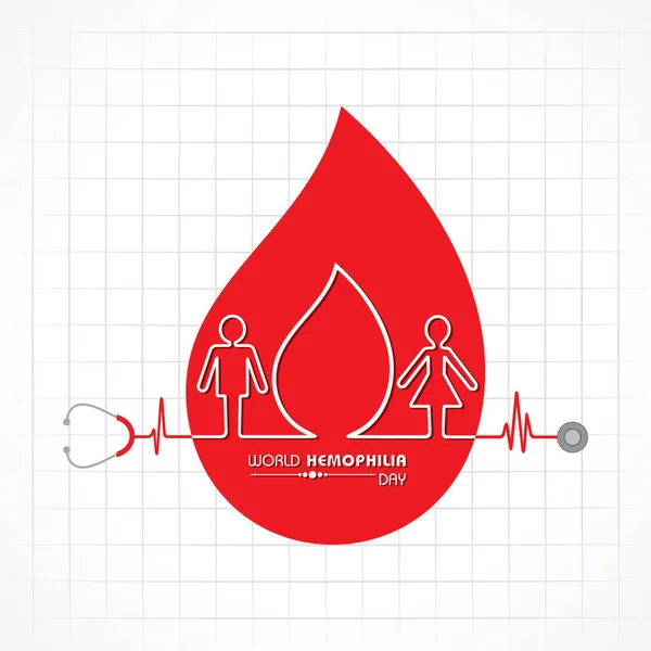 Vektorillustration Eines Hintergrundes Zum Welt Hämophilie Tag April — Stockvektor