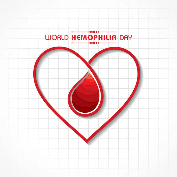 Vektor Illustration Bakgrund För World Hemophilia Day 17Th April — Stock vektor