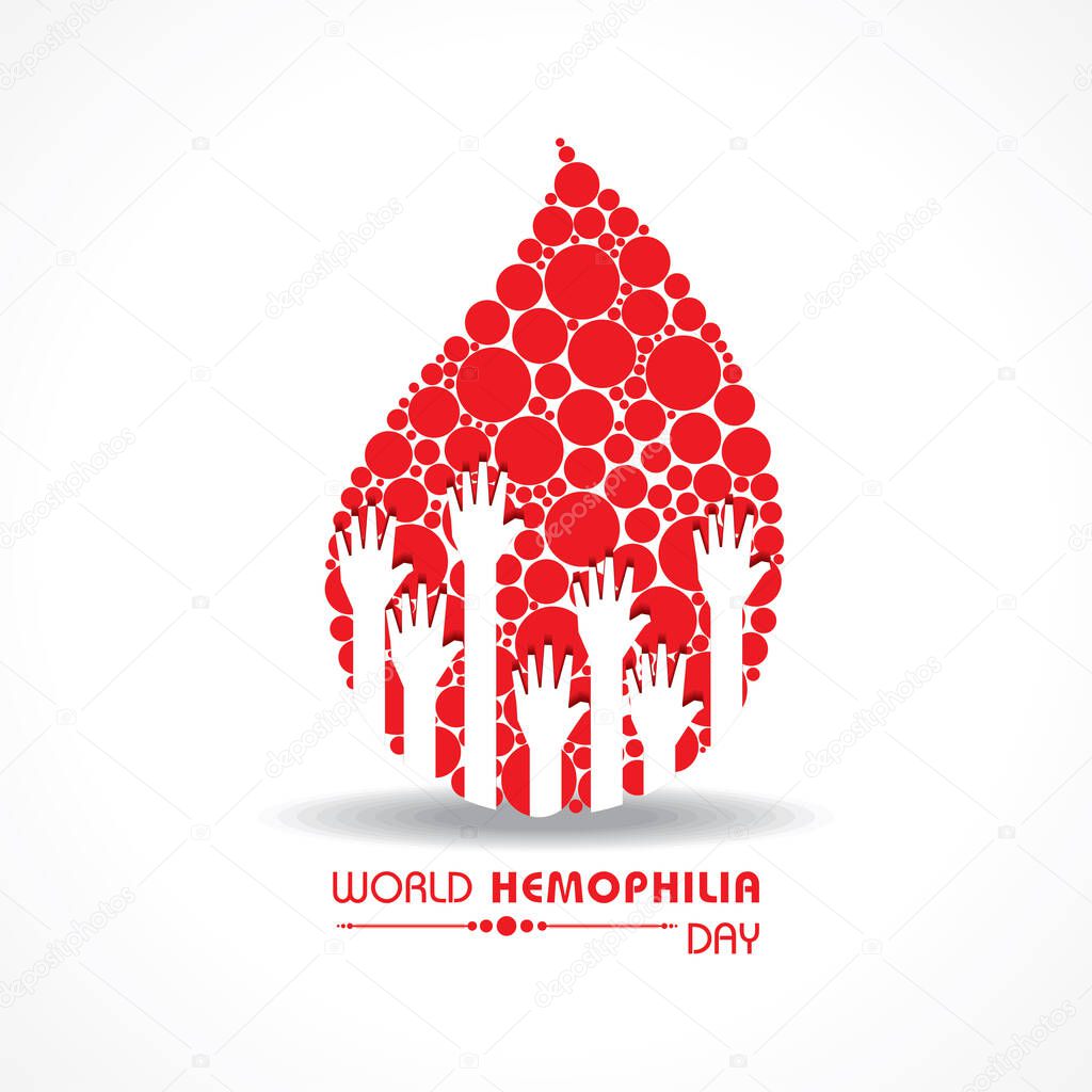 Vector illustration of a background for World Hemophilia Day -17th April