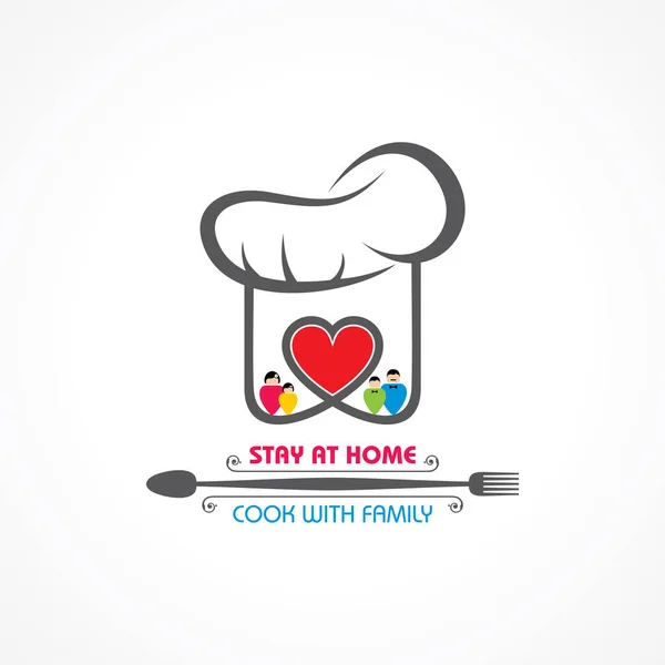 Ilustración Vectorial Para Quedarse Casa Cocinar Concepto Alimentos — Vector de stock