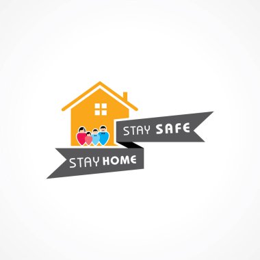 Vector Illustration for Stay Home, Stay Safe Concept