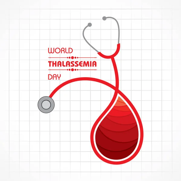 Illustrazione Vettoriale Sul Tema Della Giornata Mondiale Della Talassemia Osservata — Vettoriale Stock