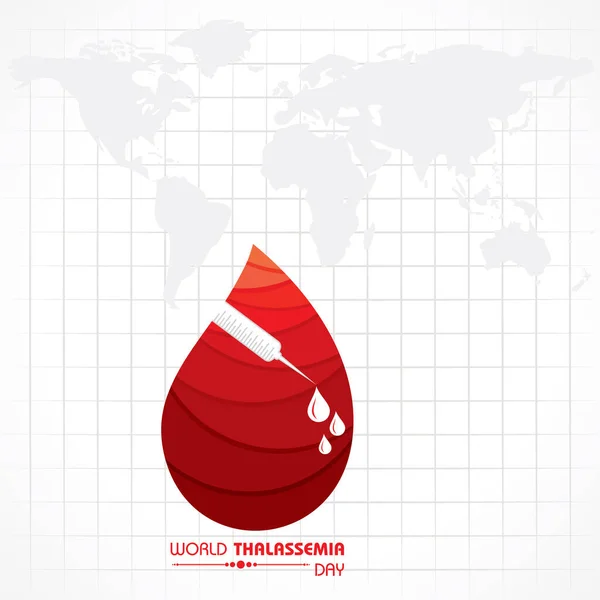 Illustrazione Vettoriale Sul Tema Della Giornata Mondiale Della Talassemia Osservata — Vettoriale Stock