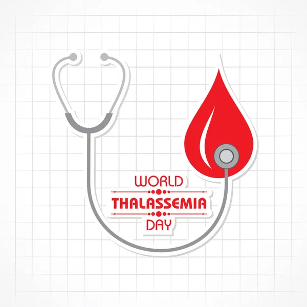 Illustrazione Vettoriale Sul Tema Della Giornata Mondiale Della Talassemia Osservata — Vettoriale Stock