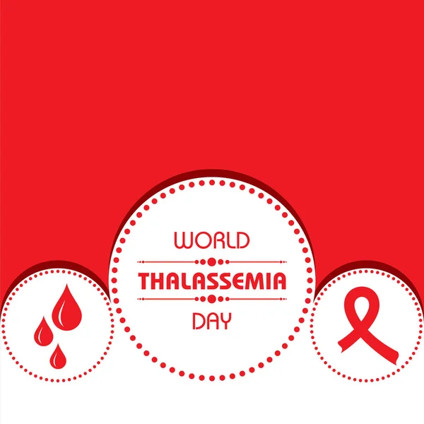 Illustrazione Vettoriale Sul Tema Della Giornata Mondiale Della Talassemia Osservata — Vettoriale Stock