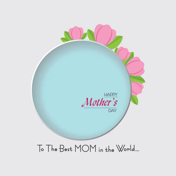 Illustration Happy Mother Day Greeting Banner Poster Best Mom Ever — Stock Vector