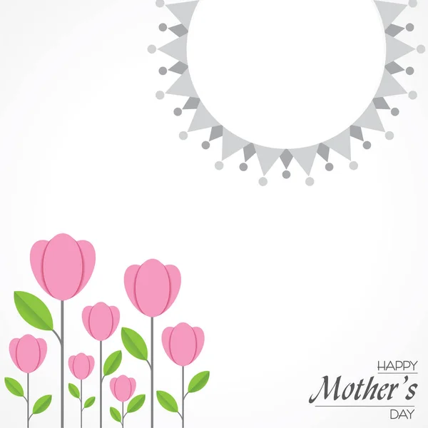 Illustration Happy Mother Day Greeting Banner Poster Best Mom Ever — Stock Vector