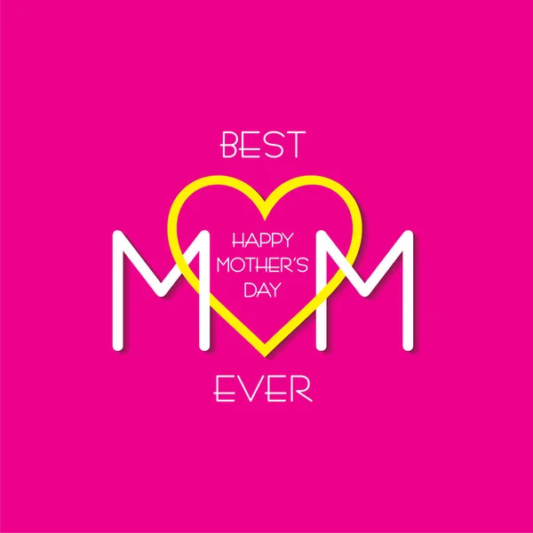 Illustration Happy Mother Day Hälsning Banderoll Eller Affisch Bästa Mamma — Stock vektor