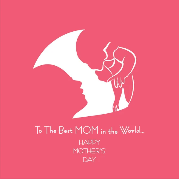 Ilustracja Szczęśliwego Dnia Matki Powitanie Sztandar Lub Plakat Najlepsza Mama — Wektor stockowy