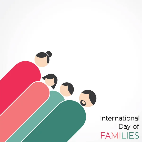 Ilustrace Mezinárodního Dne Rodin Koncepce Rodiny Osob Otec Matka Syn — Stockový vektor
