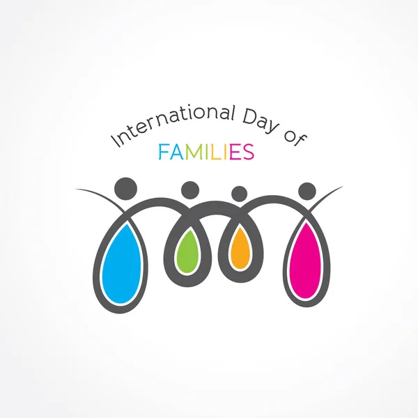 Ilustración Del Día Internacional Las Familias Concepto Una Familia Personas — Vector de stock