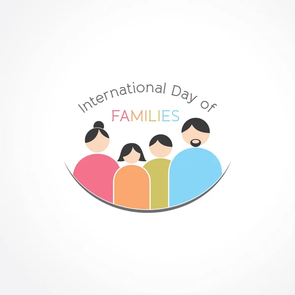 Εικονογράφηση Της Παγκόσμιας Ημέρας Των Οικογενειών Έννοια Μιας Οικογένειας Ατόμων — Διανυσματικό Αρχείο