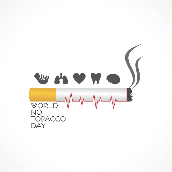 Illustration World Tobacco Day Which Held May Stop Smoking Concept — Stock Vector