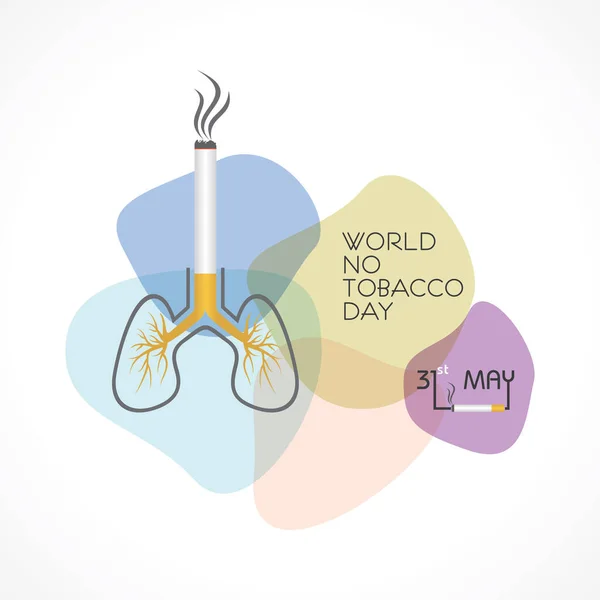 Illustration Världsdagen Mot Tobak Som Hålls Den Maj Sluta Röka — Stock vektor