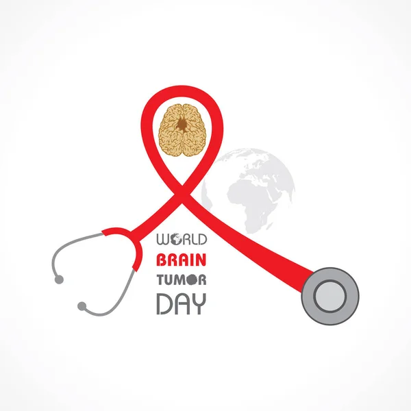 종양의 World Brain Tumor Day Vector Illustration 포스터 현수막에 적합하다 — 스톡 벡터