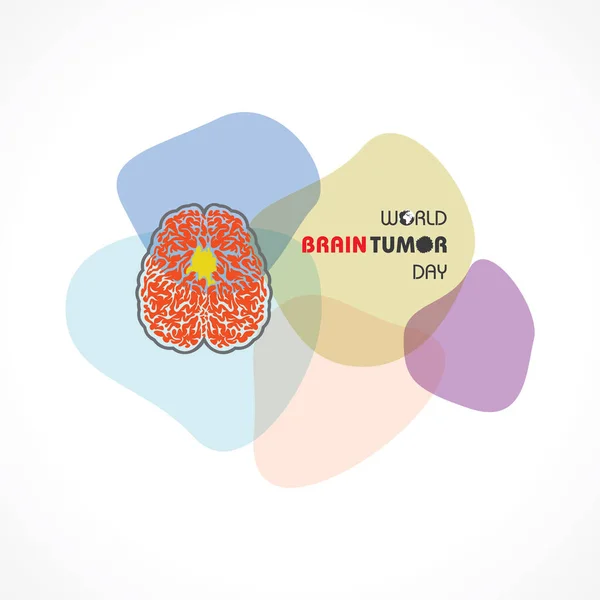 World Brain Tumor Day Vector Illustration Inglés Adecuado Para Tarjeta — Vector de stock