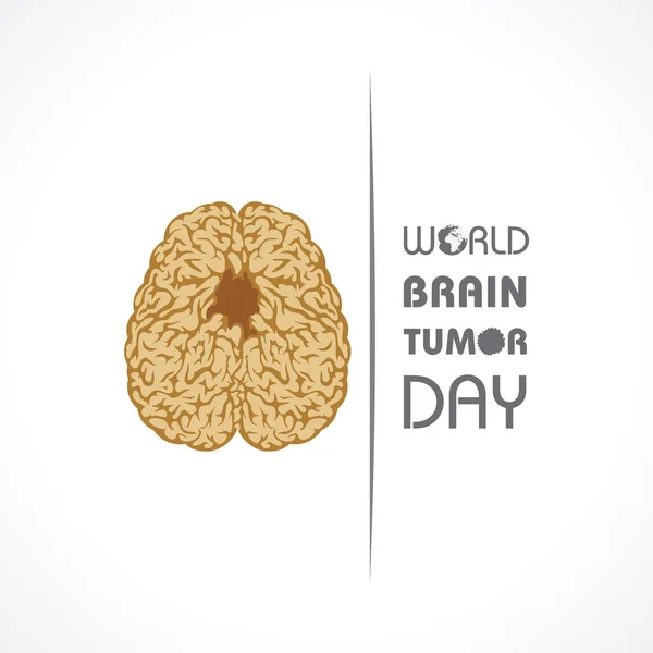 Εικονογράφηση Διανύσματος Της Παγκόσμιας Ημέρας Εγκεφάλου Κατάλληλο Για Ευχετήρια Κάρτα — Διανυσματικό Αρχείο