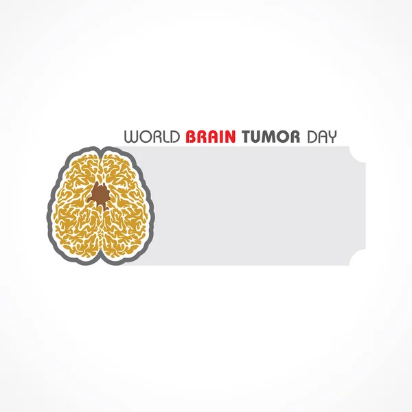 종양의 World Brain Tumor Day Vector Illustration 포스터 현수막에 적합하다 — 스톡 벡터