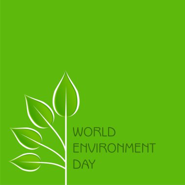 Dünya Çevre Günü konsept logo tasarımı için Vektör İllüstrasyonu - 5 Haziran Dünya Çevre Günü Bilinç Fikri Kampanyası.