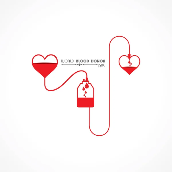 Ilustração Vetorial Para Dia Mundial Doador Sangue Doe Conceito Sangue — Vetor de Stock