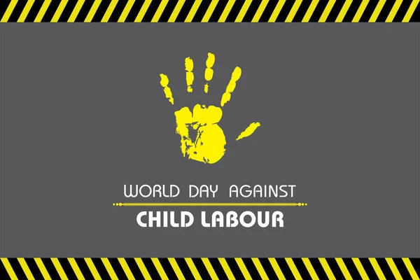 Vektoriell Illustration Världsdagen Mot Barnarbete Som Hålls Den Juni — Stock vektor