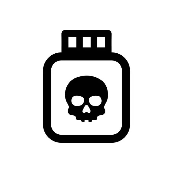 Icono de botella venenosa — Vector de stock