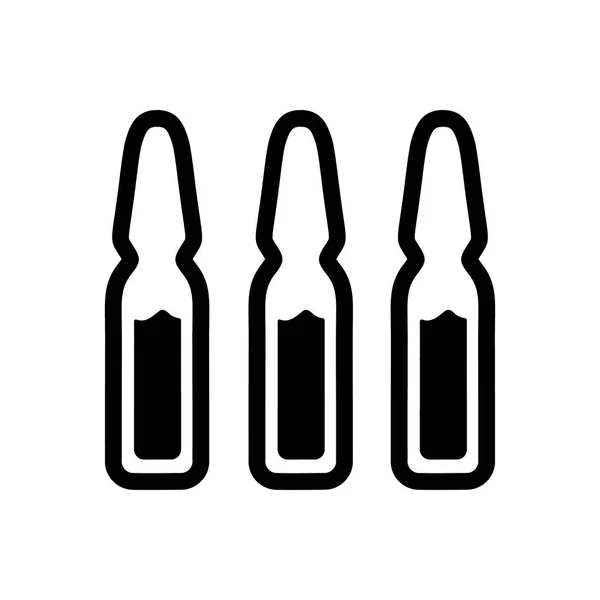 Icono de droga de la ampolla — Vector de stock