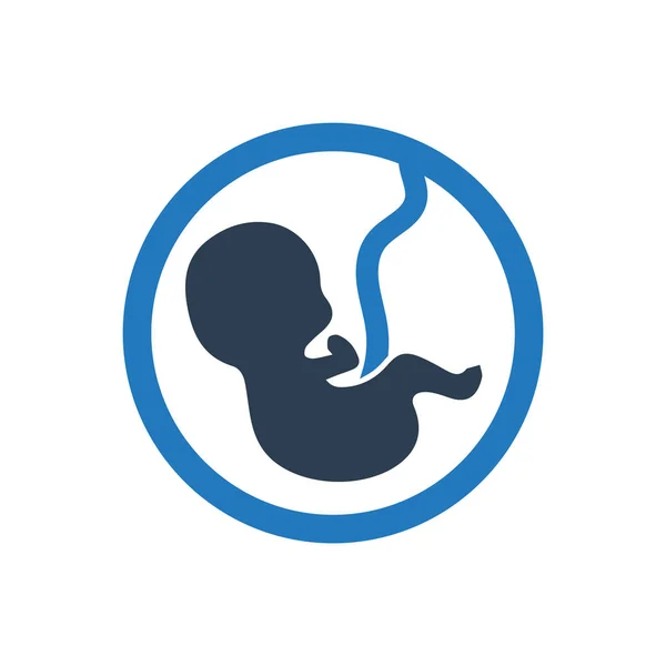 Fetus vector icono — Archivo Imágenes Vectoriales