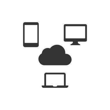 Titizlikle tasarlanmış bulut bilgisayar simgesi