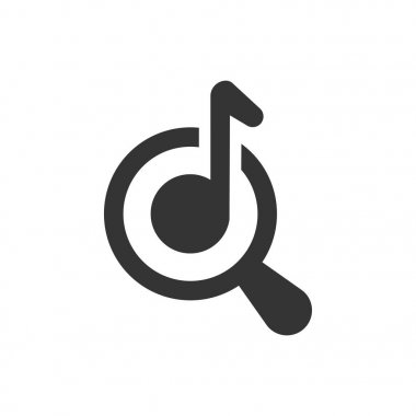 Titizlikle tasarlanmış müzik arama simgesi