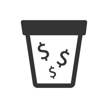 Titizlikle tasarlanmış para drenaj simgesi
