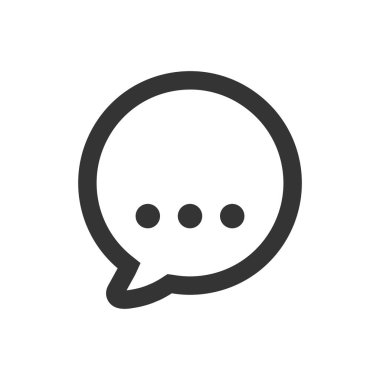 Titizlikle tasarlanmış sohbet balonu simgesinin