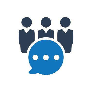 Titizlikle tasarlanmış iş grup tartışma simgesi